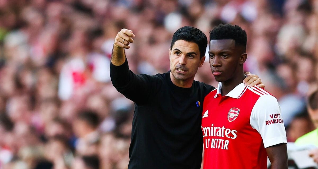 Arsenal Arteta félicite Eddie Nketiah auteur d un triplé contre