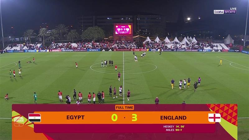 إنجلترا تهزم مصر وتحسم تأهلها إلى دور الـ32