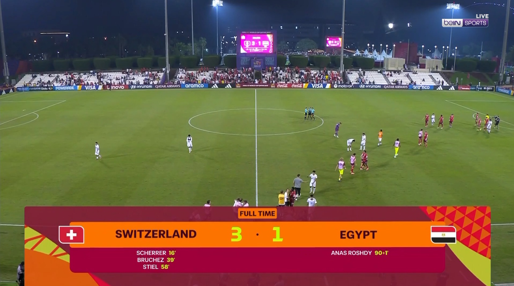 المنتخب السويسري يتغلّب على نظيره المنتخب المصري