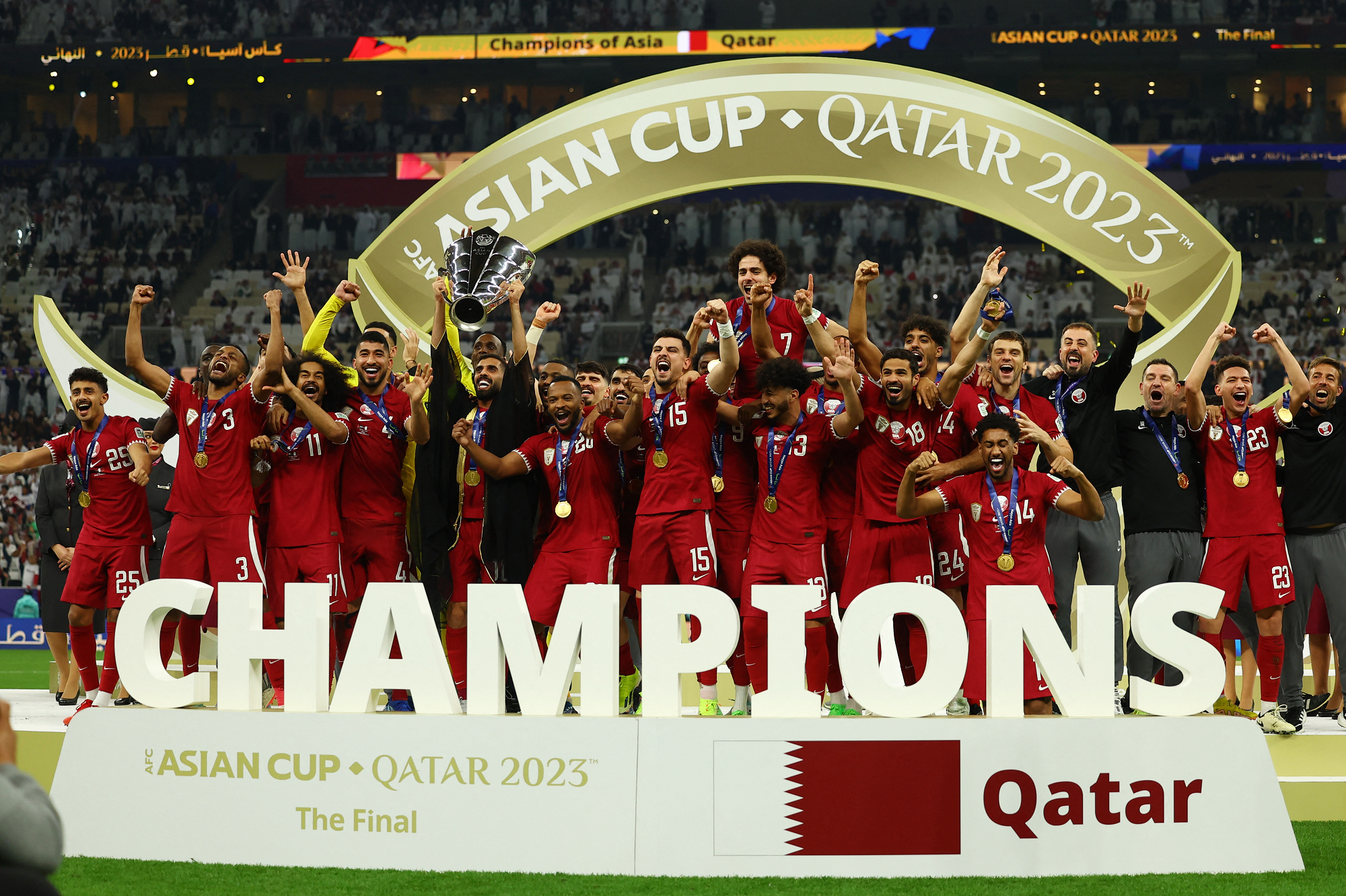 تتويج منتخب قطر التاريخي بالأرقام