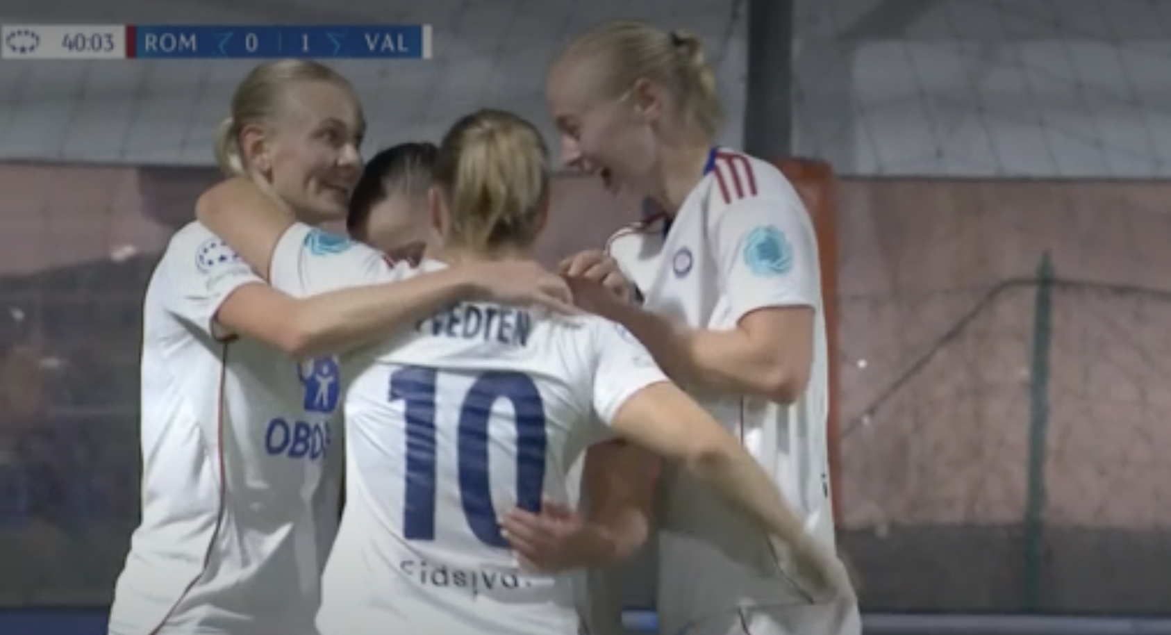 فاليرينغا يهزم روما في دوري أبطال أوروبا للسيدات