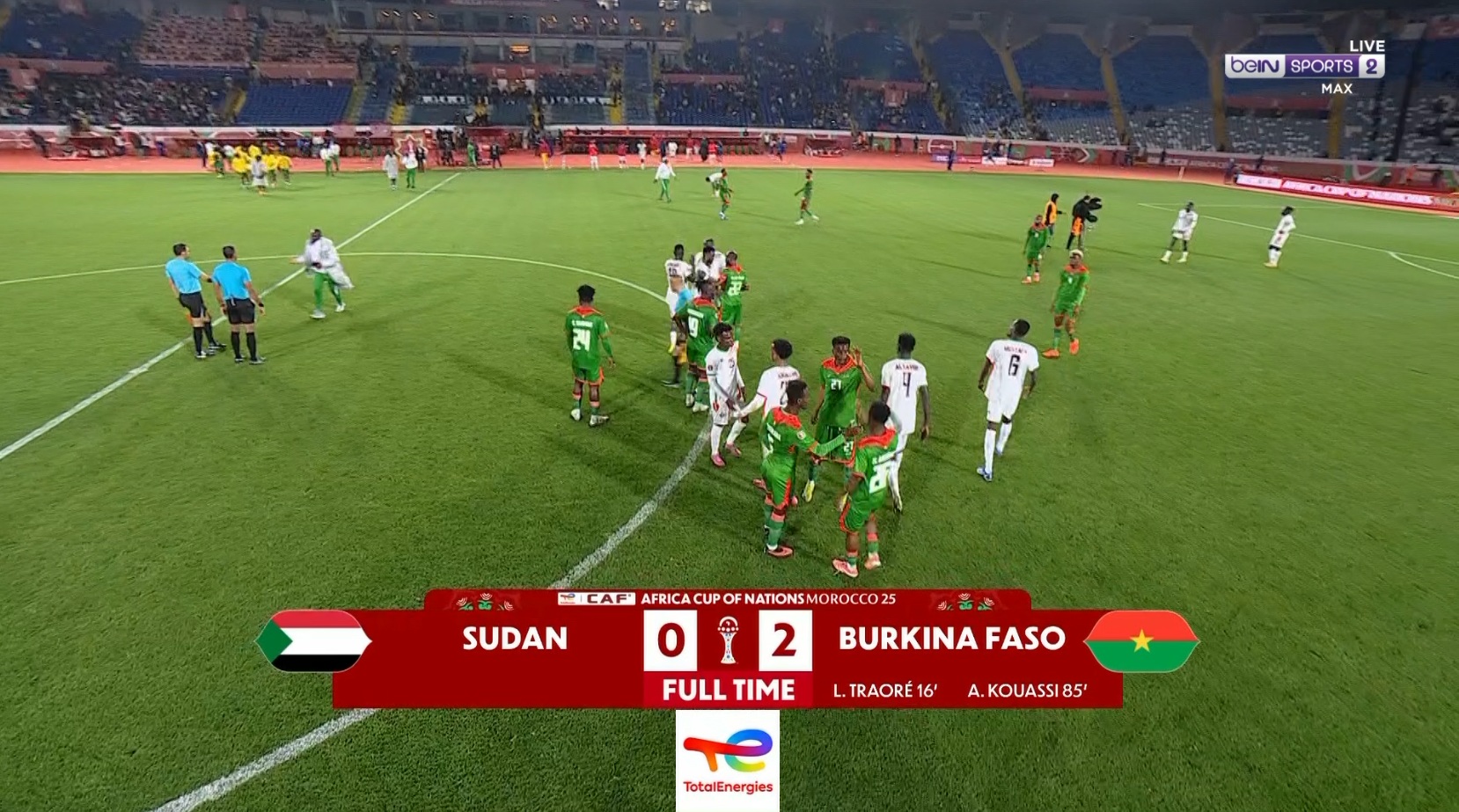 منتخب بوركينا فاسو يتغلّب على نظيره منتخب السودان