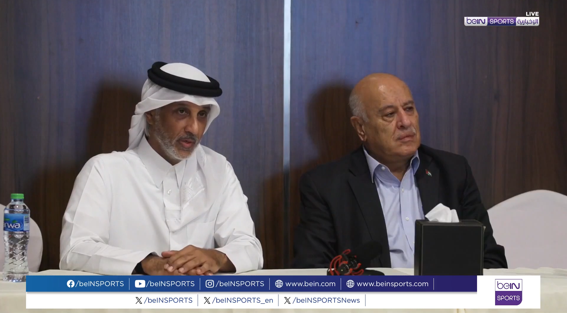 وزير الرياضة والشباب القطري يزور منتخب فلسطين