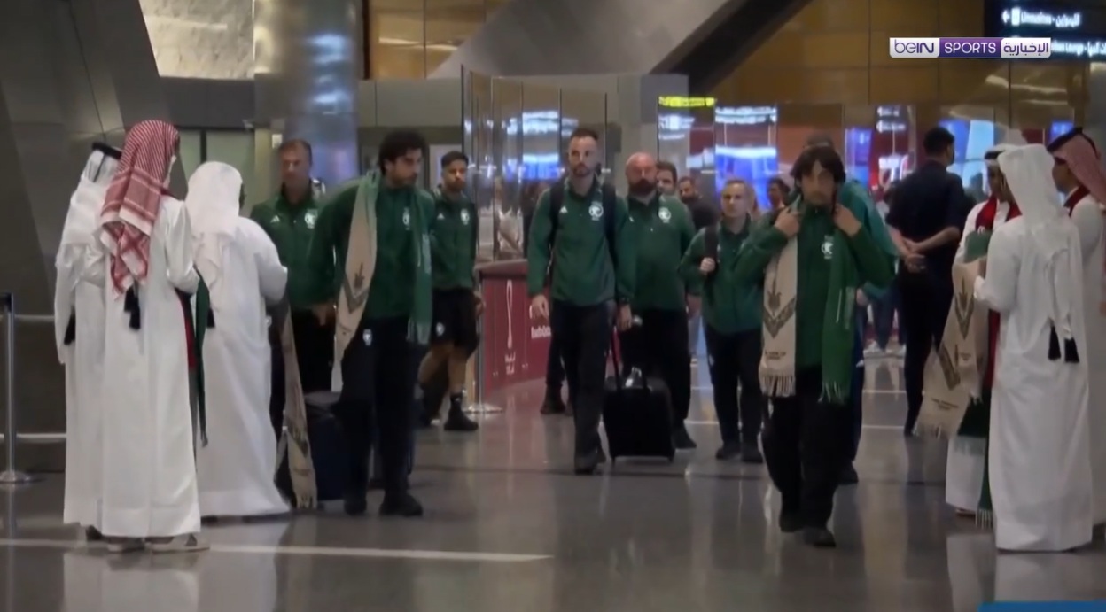 وصول بعثة المنتخب السعودي إلى الدوحة