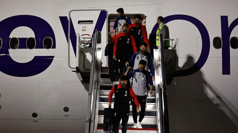 منتخب كوريا الجنوبية يصل إلى قطر