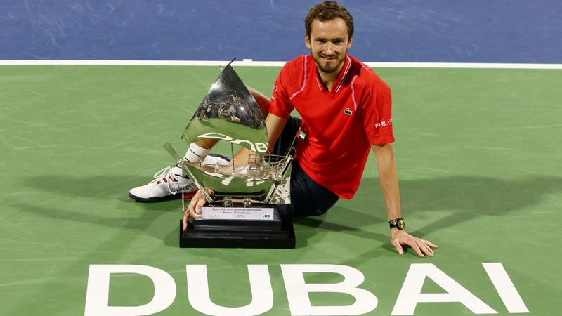 Medvedev tops Rublev in Dubai final for third straight title