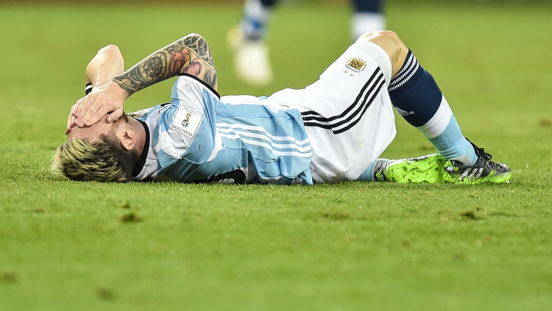 Messi Getting Hit BREAKING: Messi Hit With Four-Match Ban Ahead of Bolivia Clash | beIN ...
