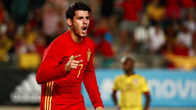 Morata rescues draw after Falcao's record-breaking goal