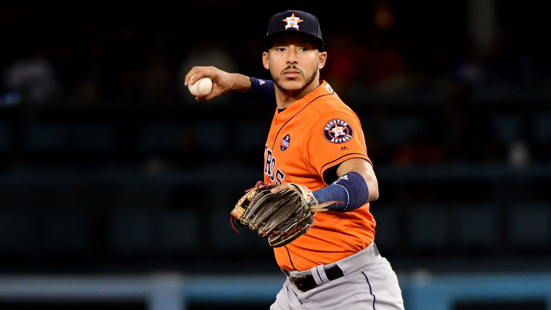 Houston Astros' Carlos Correa celebrates World Series win by proposing