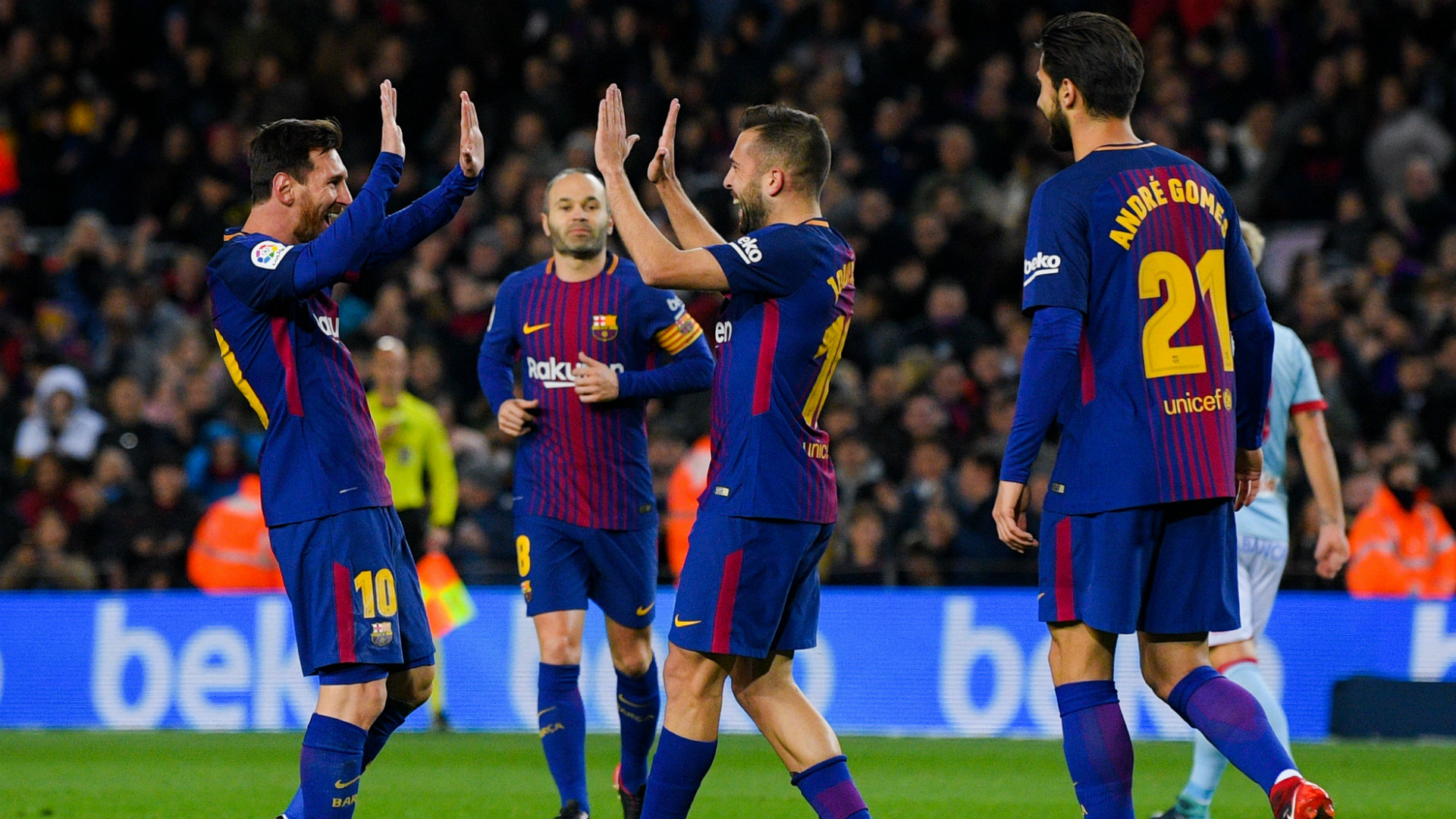 Barcelona 5 Celta Vigo 0 (6-1 agg): Messi inspires rout as holders book quarter-final spot