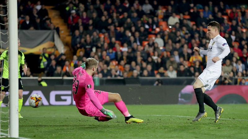 Valencia vence 1-0 al Celtic y clasifica a los octavos de la Europa League