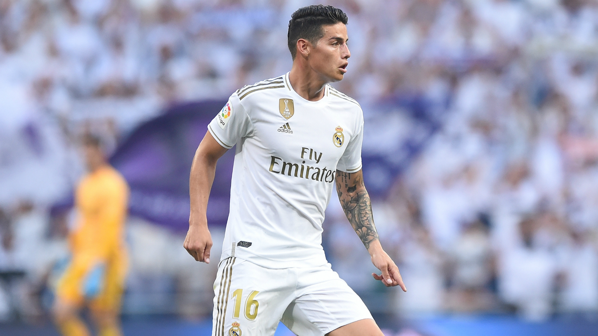 Real Madrid CF's James Rodriguez in action during the Spanish La