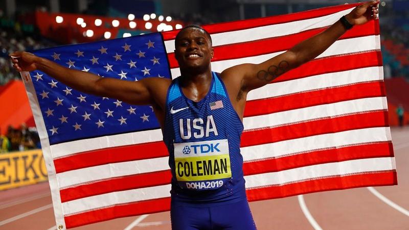 Brilliant Coleman blasts to 100m gold