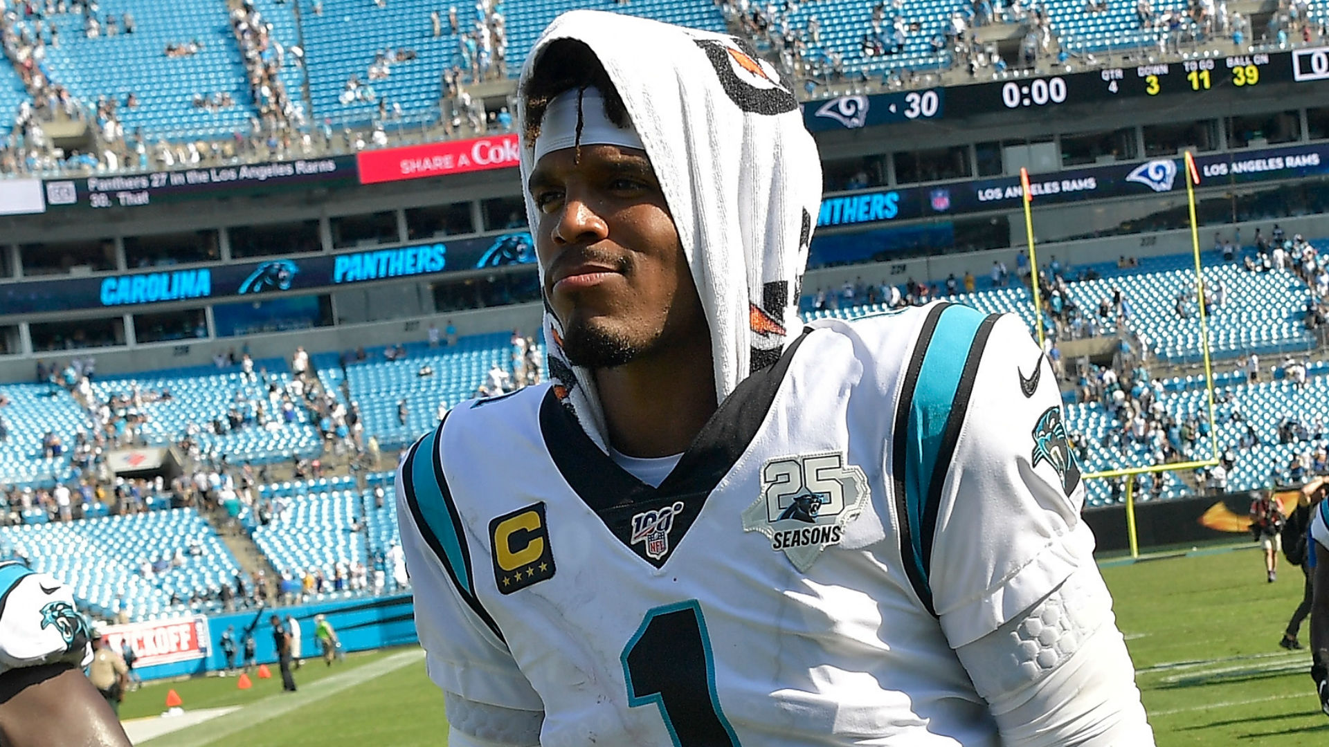 Quarterback Cam Newton released by the Carolina Panthers