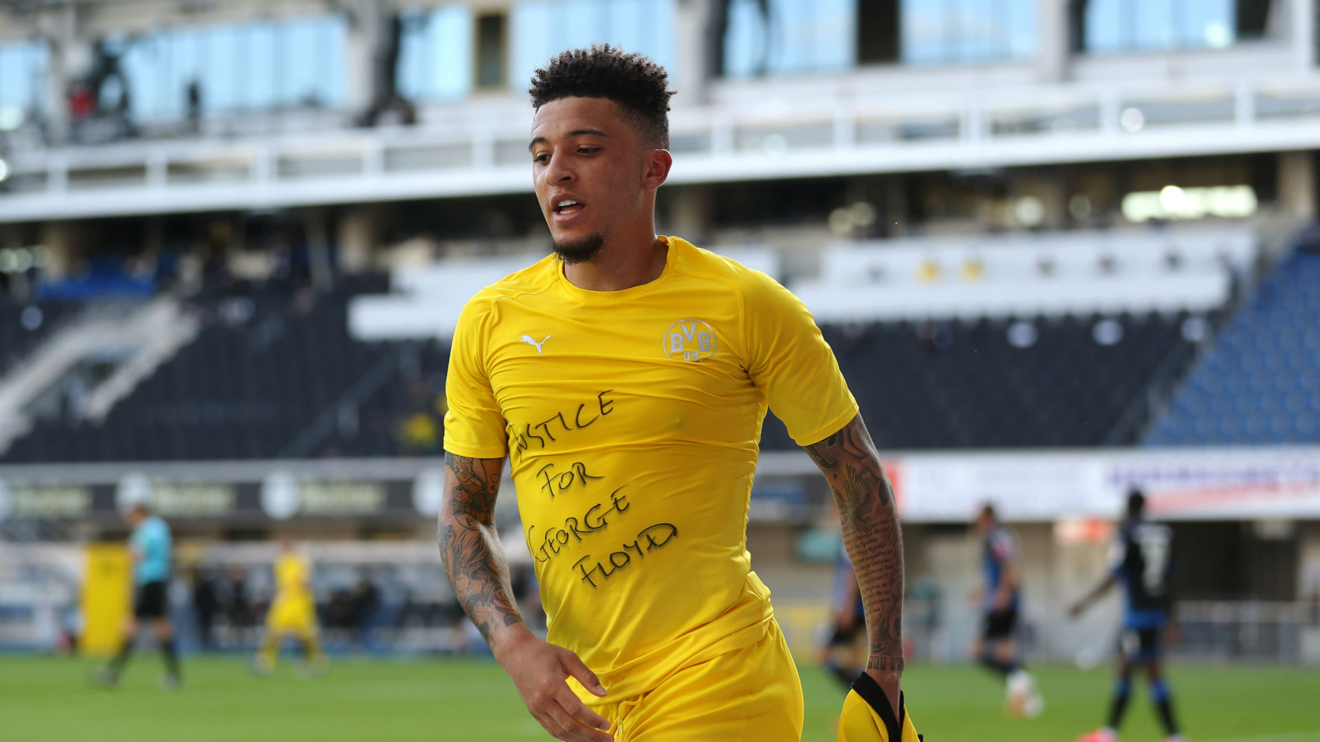 Jadon Sancho Reveals 'Justice For George Floyd' T-Shirt After Scoring