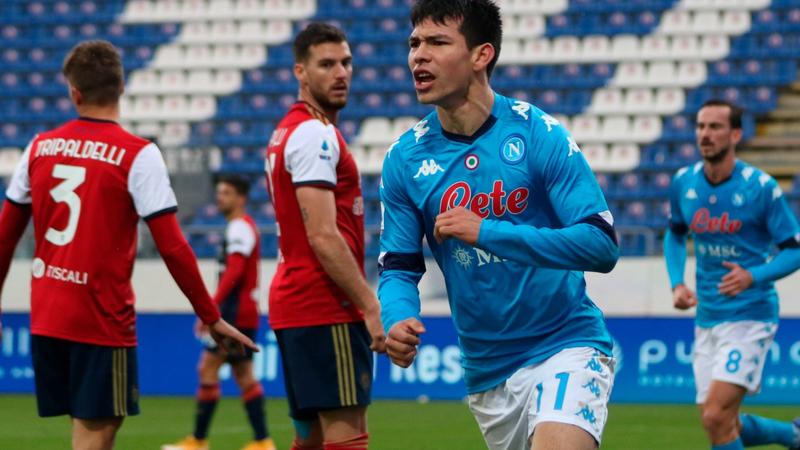 Con gol de Lozano, Nápoles golea al Cagliari