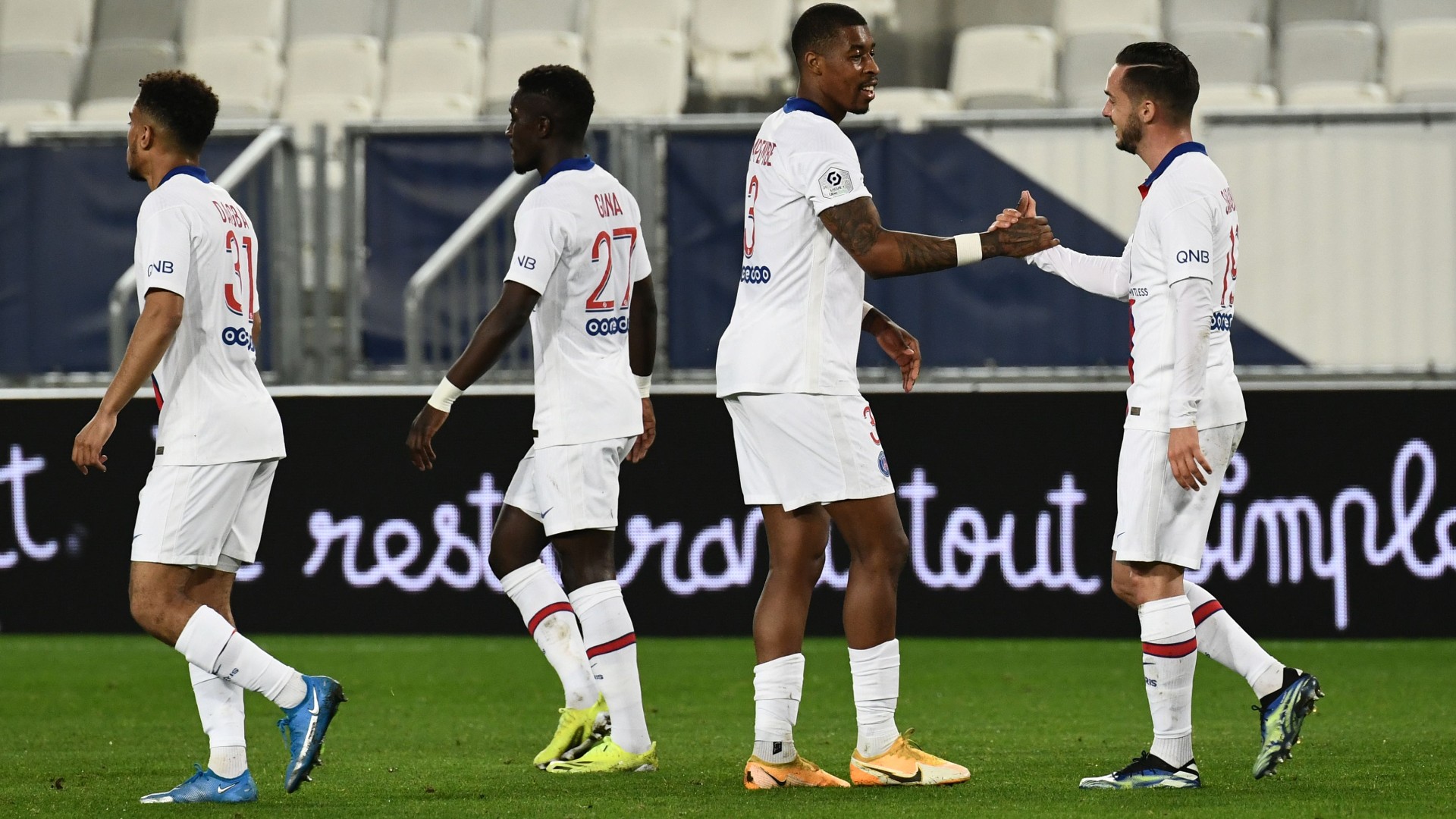 Bordeaux 0-1 Paris Saint-Germain: Sarabia keeps champions on Lille's heels