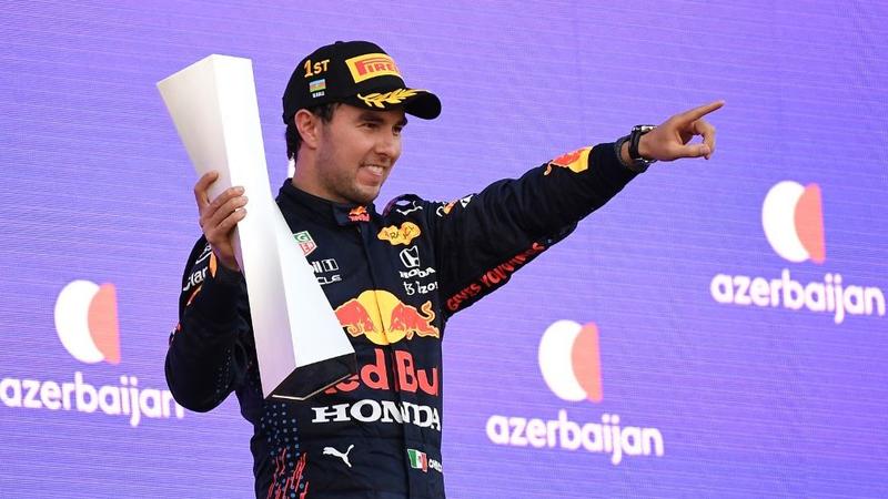 Sergio Perez wins chaotic Azerbaijan Grand Prix
