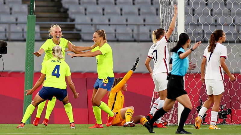 US women's 44-game unbeaten run ended by Sweden at Olympics