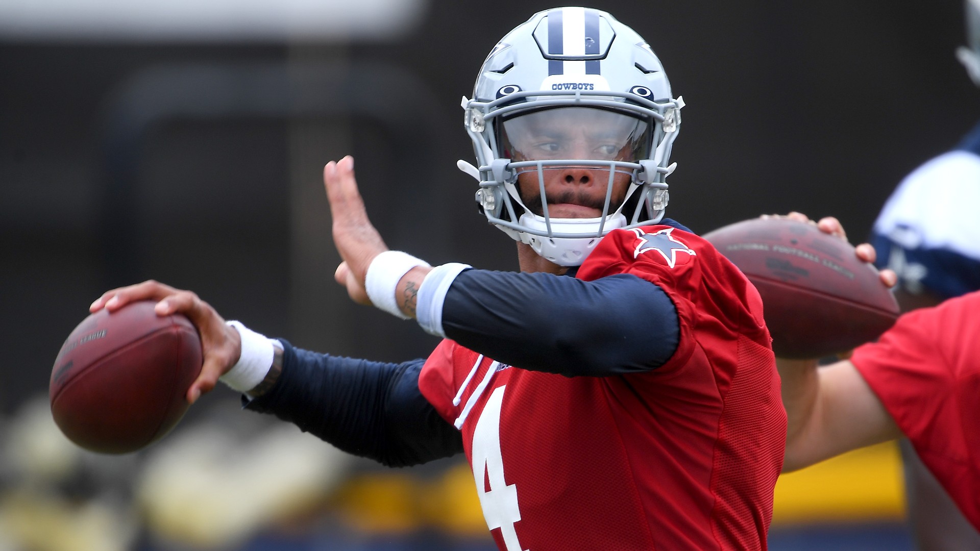 dallas cowboys red practice jersey