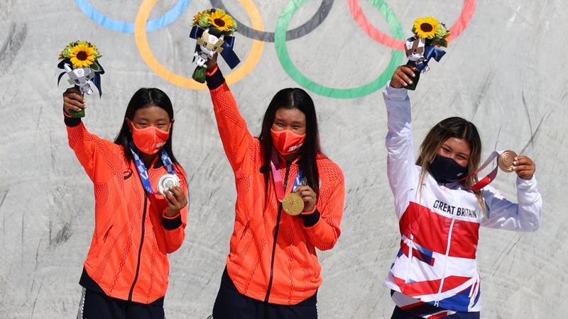 Japan's Yosozumi wins battle of the teens for Olympic skateboarding gold