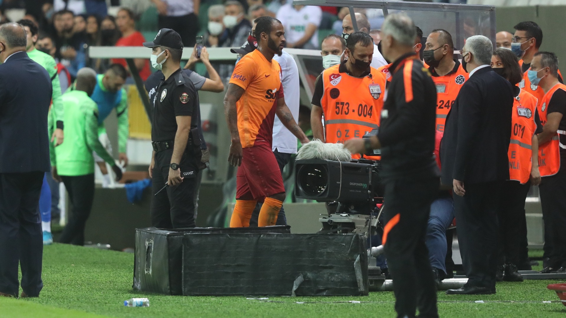 Galatasaray's Marcao headbutts his own team-mate