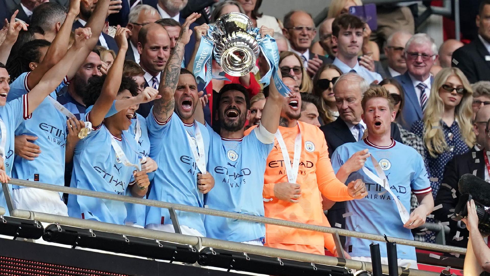 Man City stay on course for treble after beating Man United in FA Cup final
