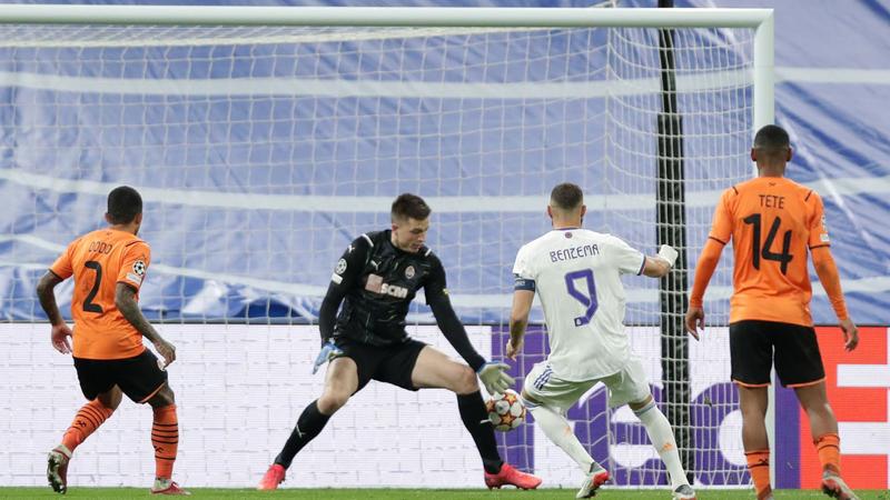 Doblete de Benzema en triunfo del Real Madrid sobre Shakhtar