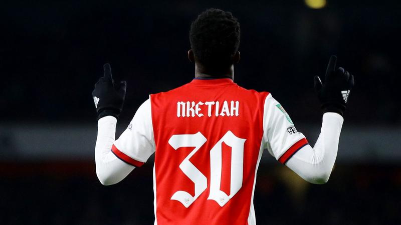 Nketiah hat-trick sends Arsenal into League Cup semi-finals