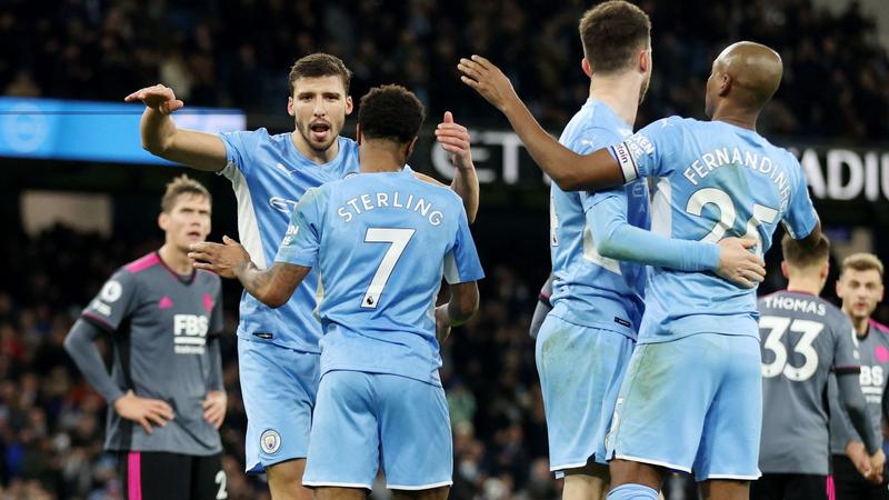 Manchester City golea 6-3 al Leicester City