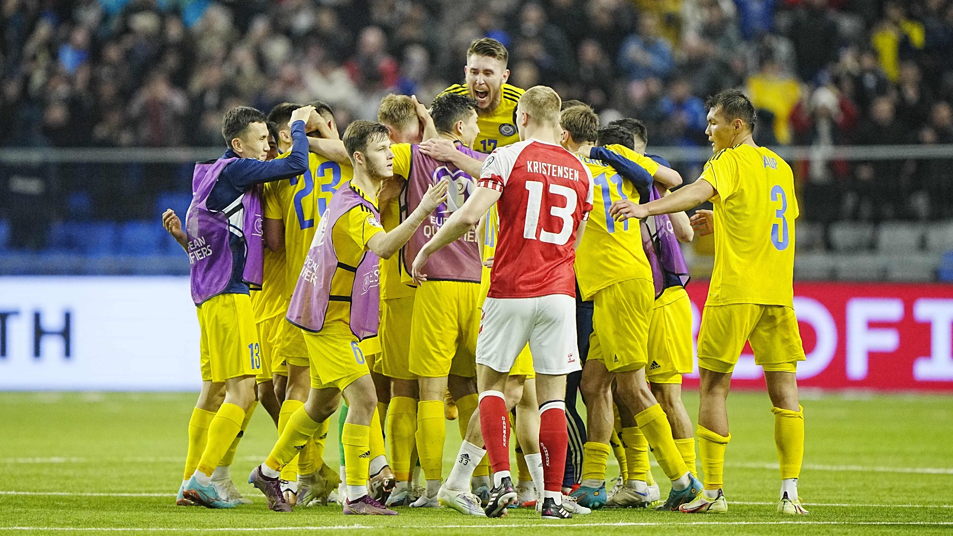 Kazakhstan stuns Denmark in Euros qualifying