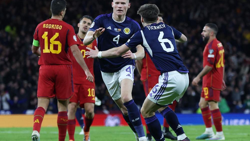 McTominay stars as Scotland down Spain, Croatia see off Turkey