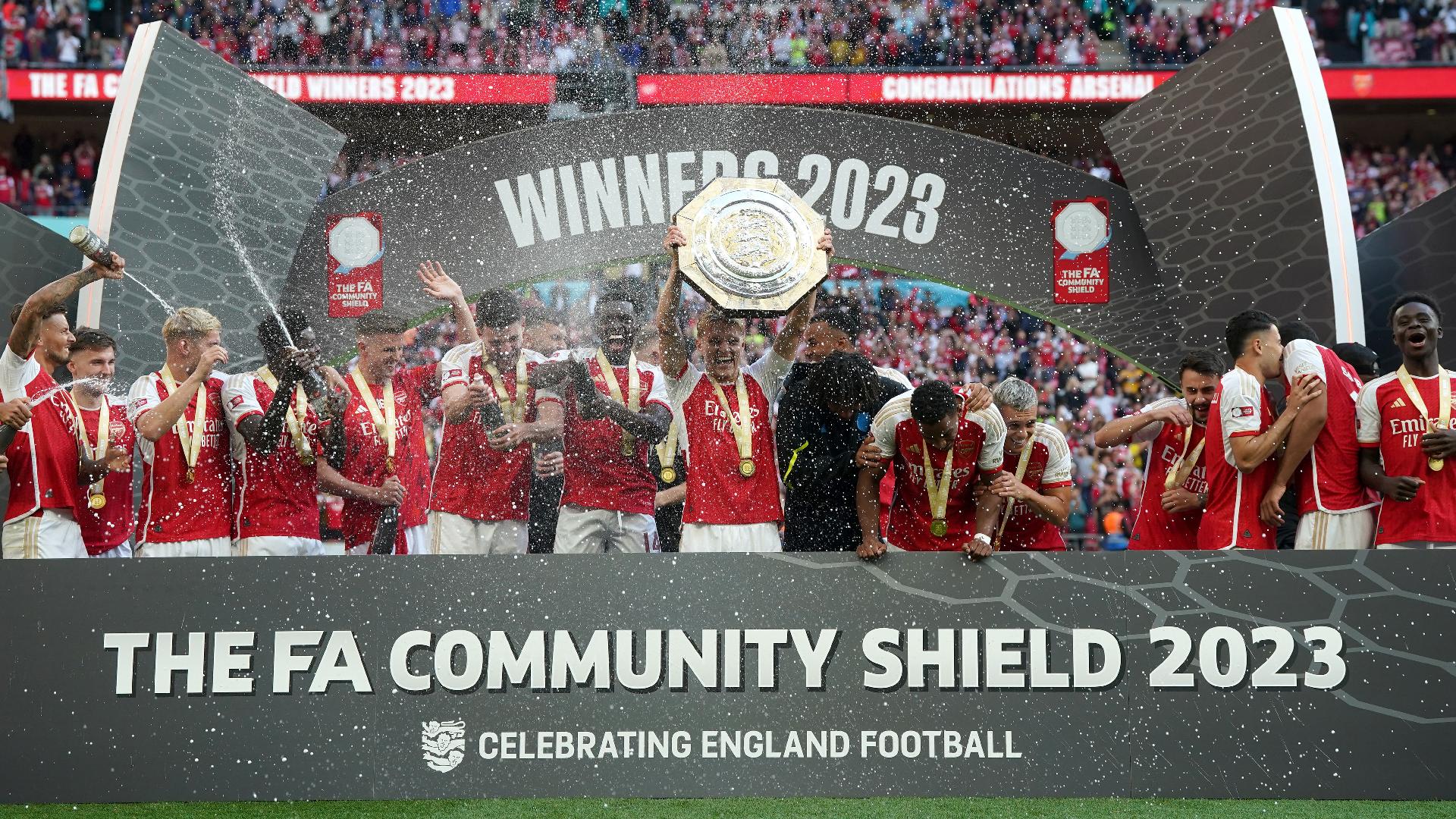 Arsenal beat treble-winners Manchester City on penalties to win Community Shield