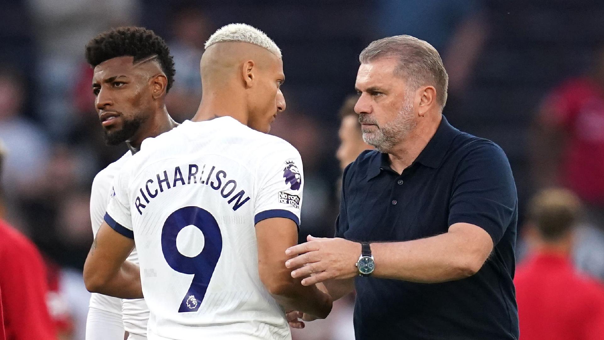 Ange Postecoglou talks about Tottenham striker Richarlison seeking psychological help. 