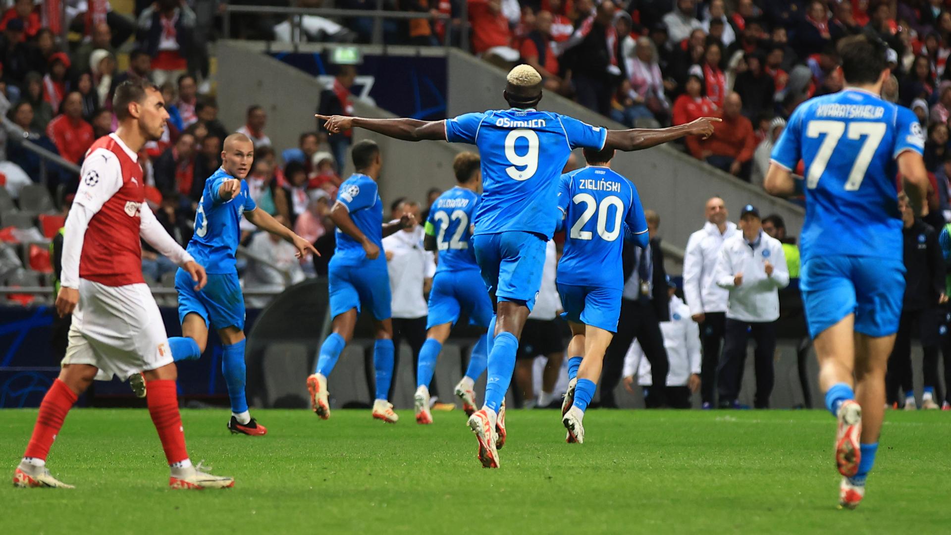 Napoli edge entertaining clash against Braga