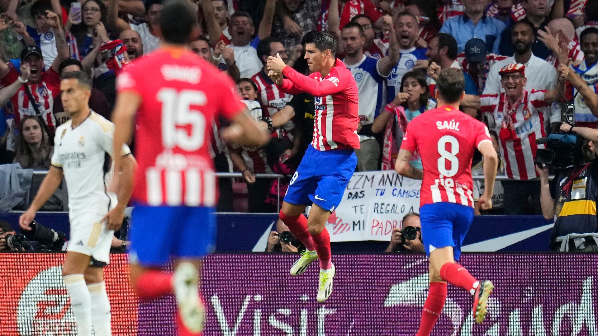Alvaro Morata brace helps Atletico end Real Madrid’s winning start to season