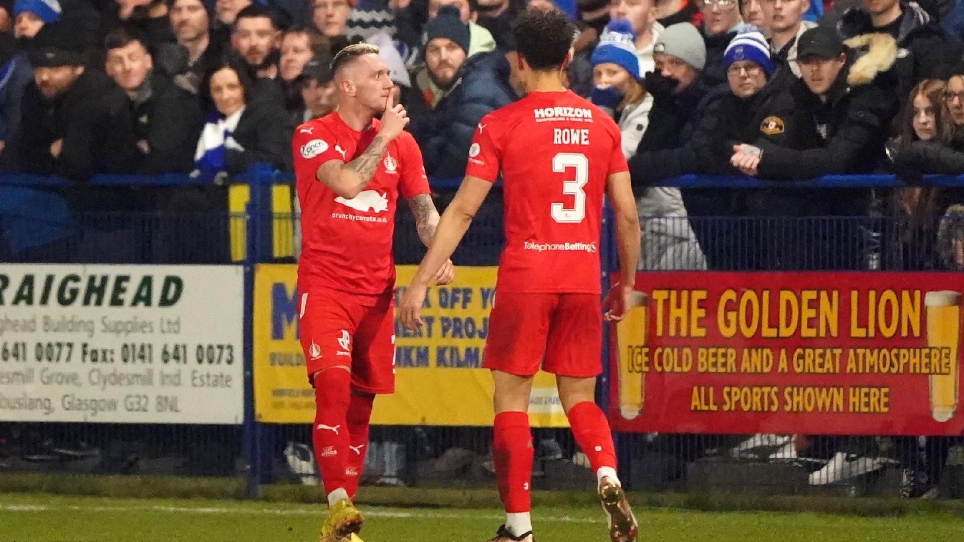 Falkirk in seventh heaven after late winner at Montrose
