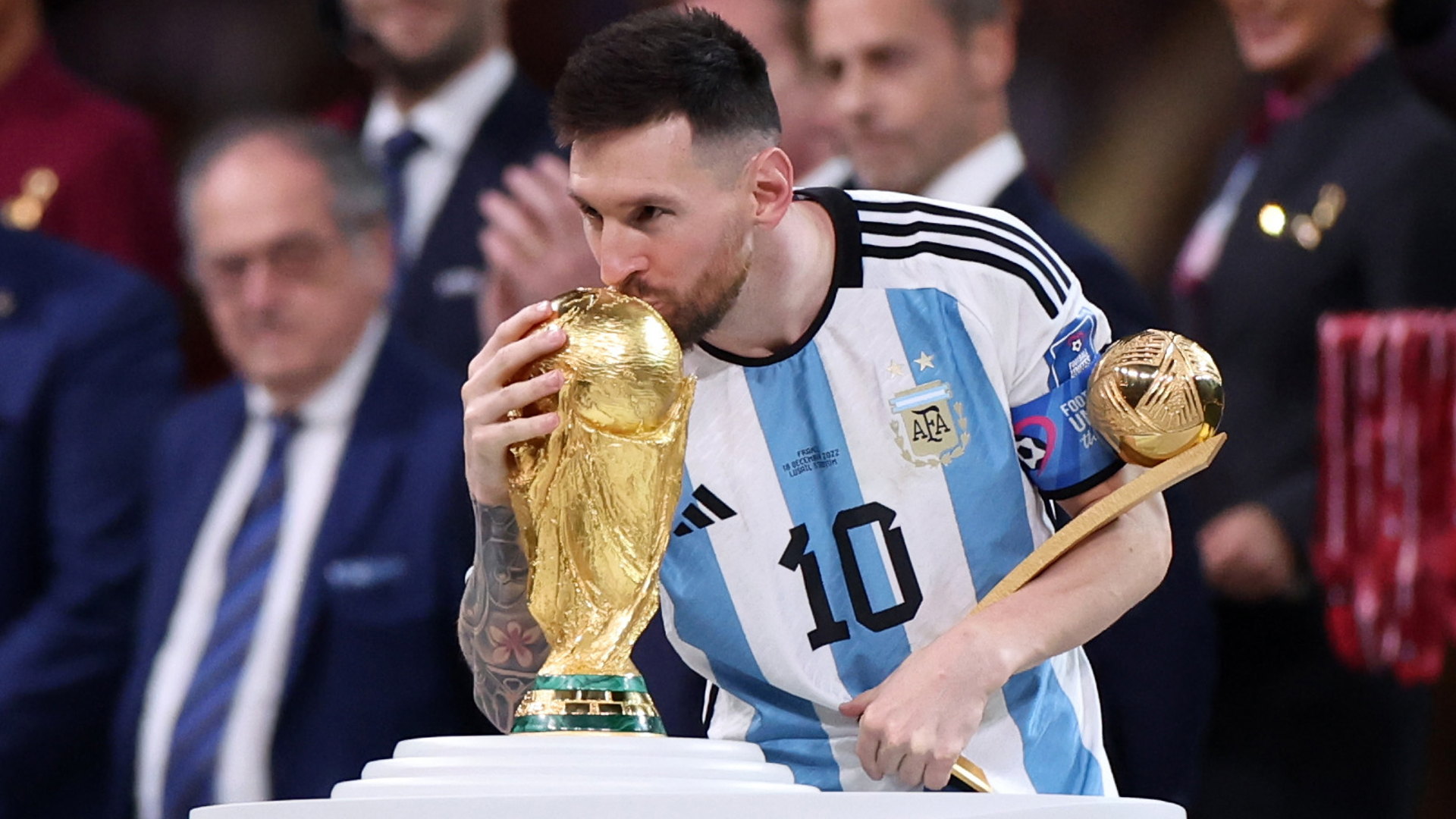 Argentina's Lionel Messi wins Ballon d'Or award for eighth time