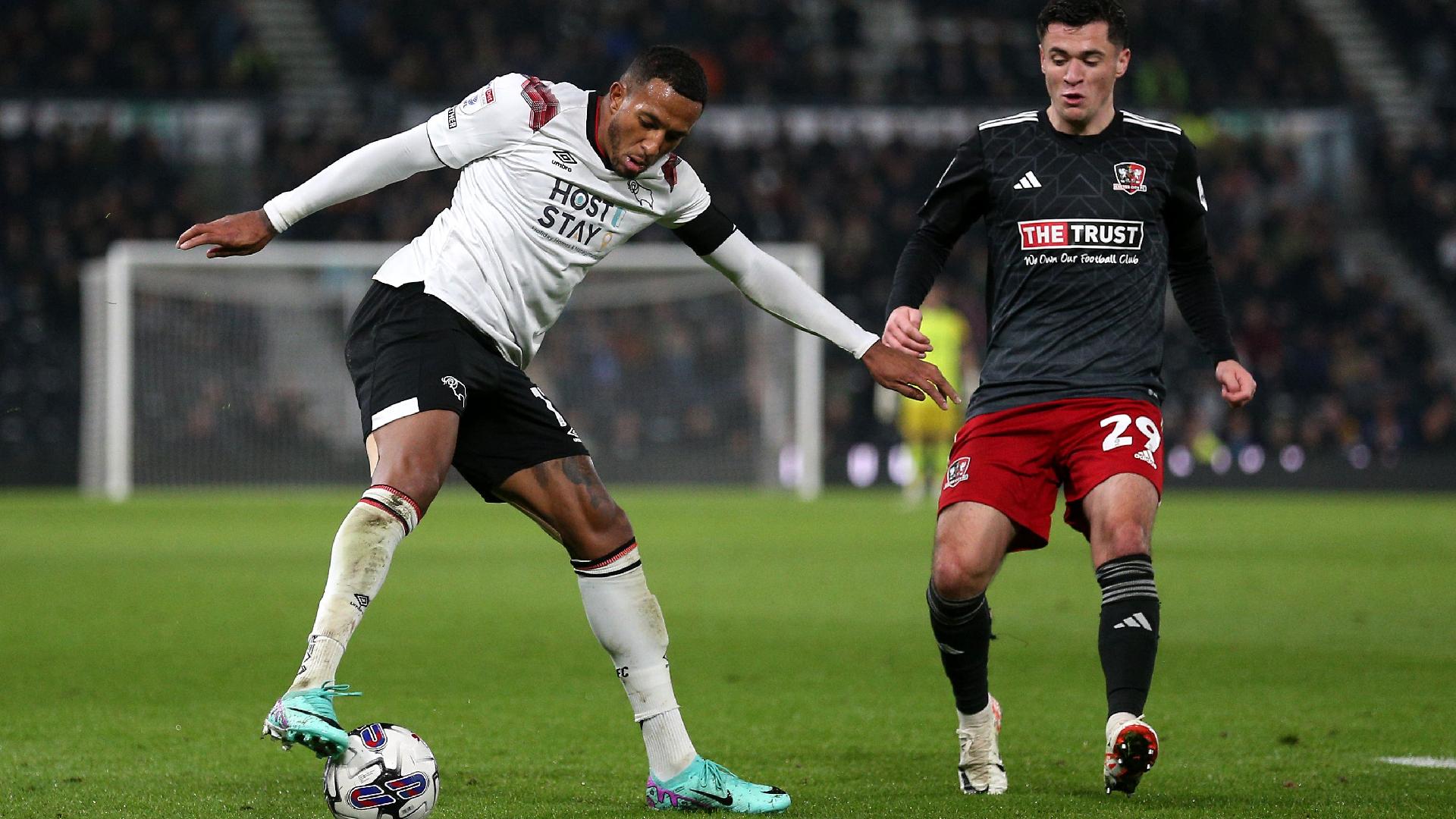Nathaniel Mendez-Laing inspires Derby to victory against Exeter