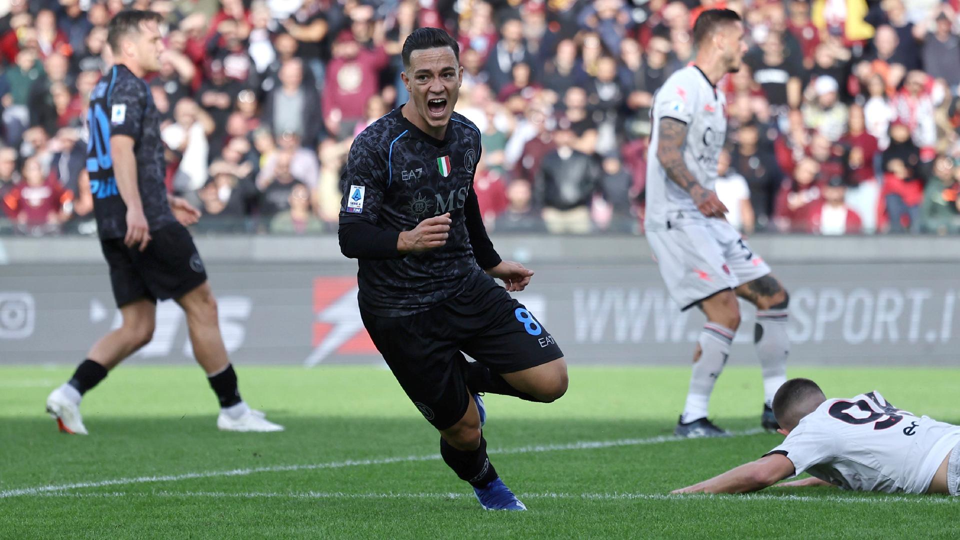 Napoli climb into Serie A’s top four after win at Salernitana
