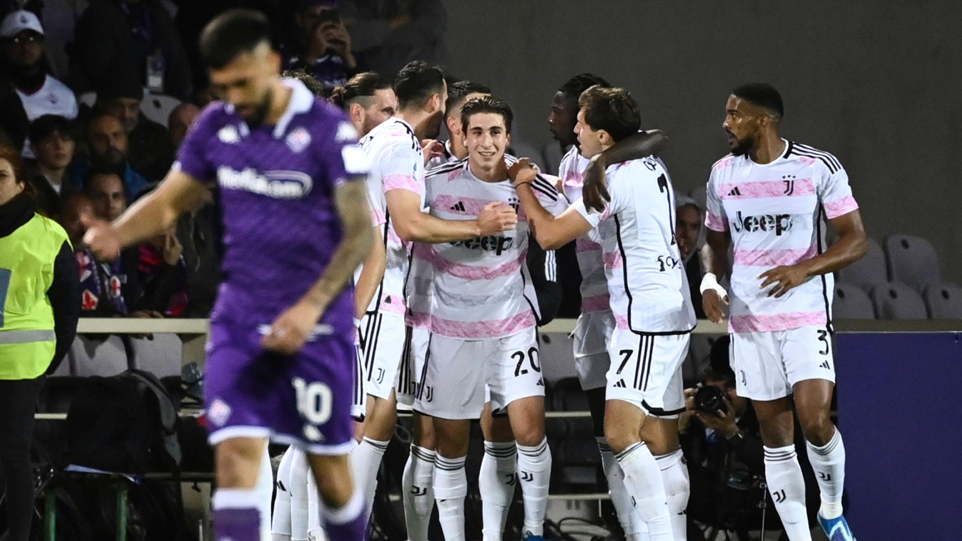 Fiorentina's Antonin Barak celebrates scoring during the Europa