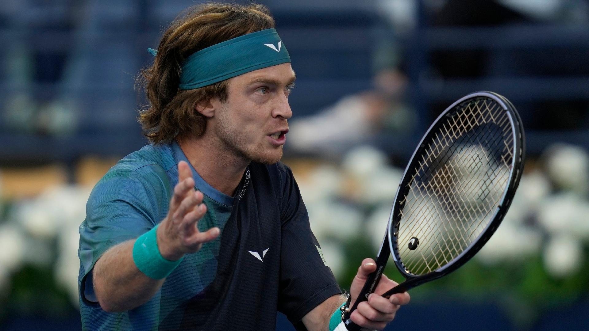 Andrey Rublev defaulted for allegedly abusing line judge at Dubai Open