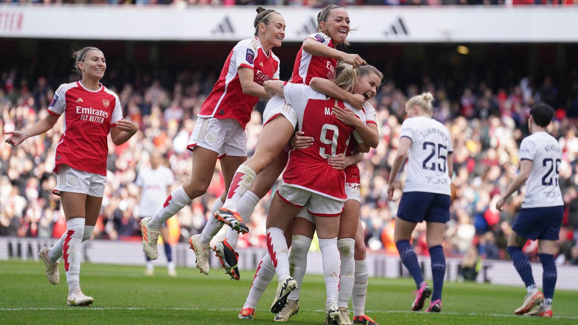 Alessia Russo goal gives Arsenal north London derby victory at Emirates Stadium