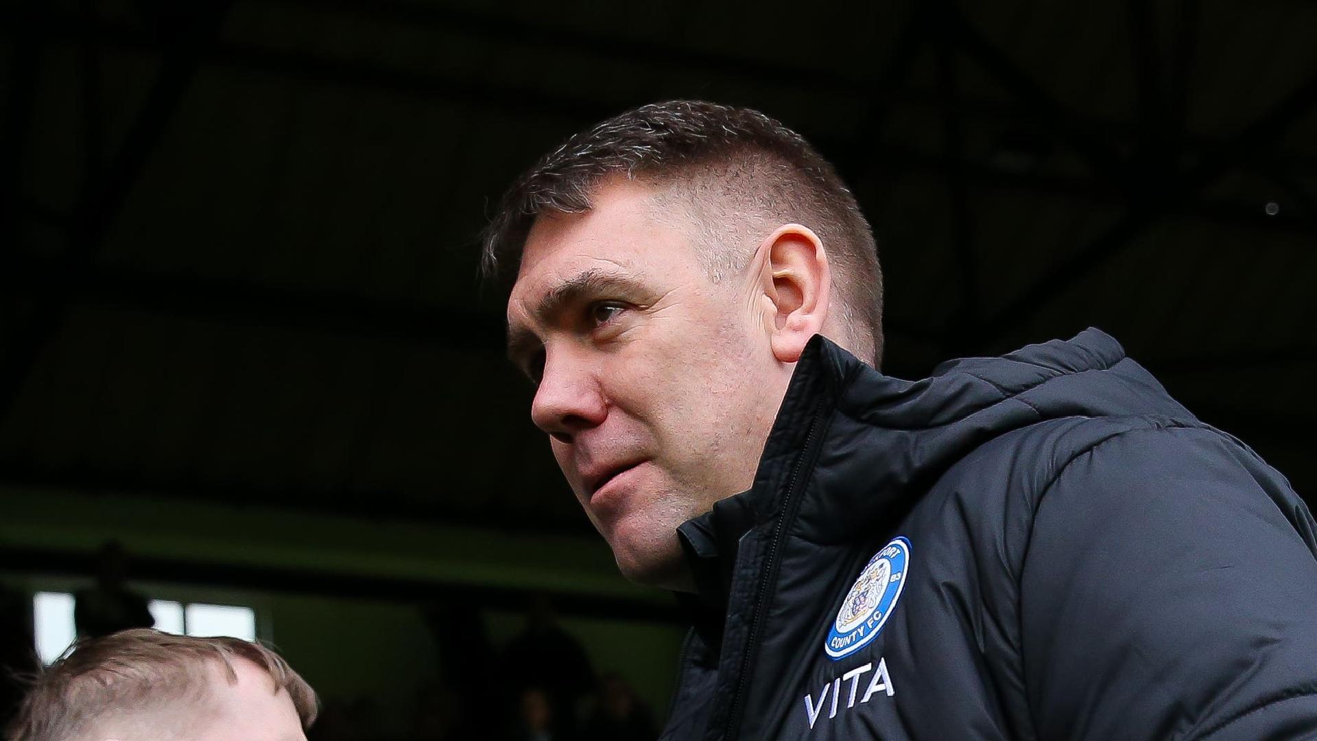 Dave Challinor feels the frustration as two points slip away at Crawley