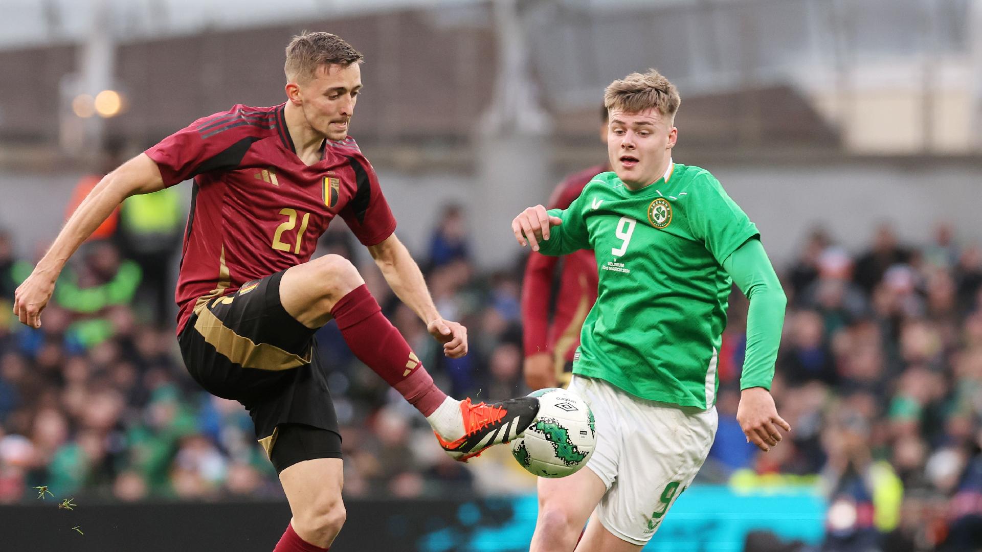 Evan Ferguson misses penalty as Ireland fail to take chances in Belgium draw