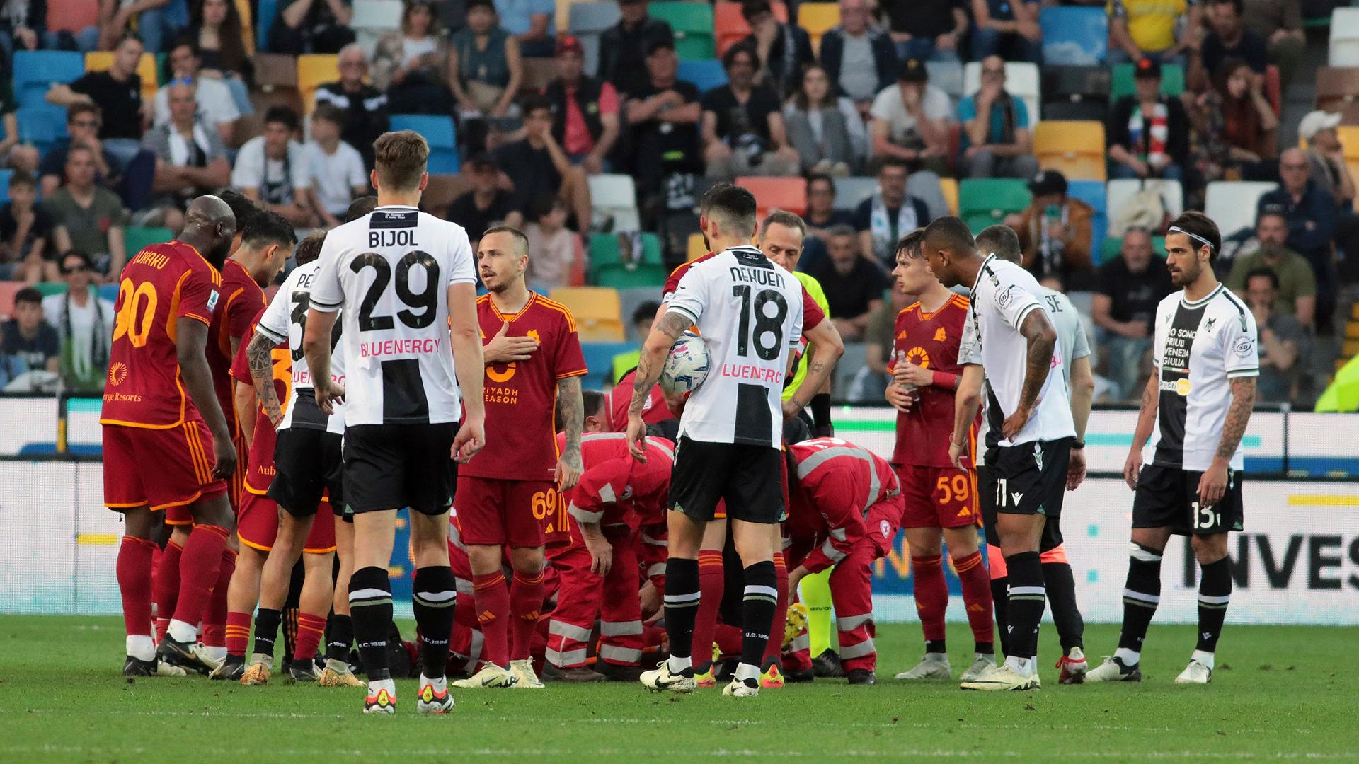 Roma match abandoned after Evan Ndicka collapses against Udinese