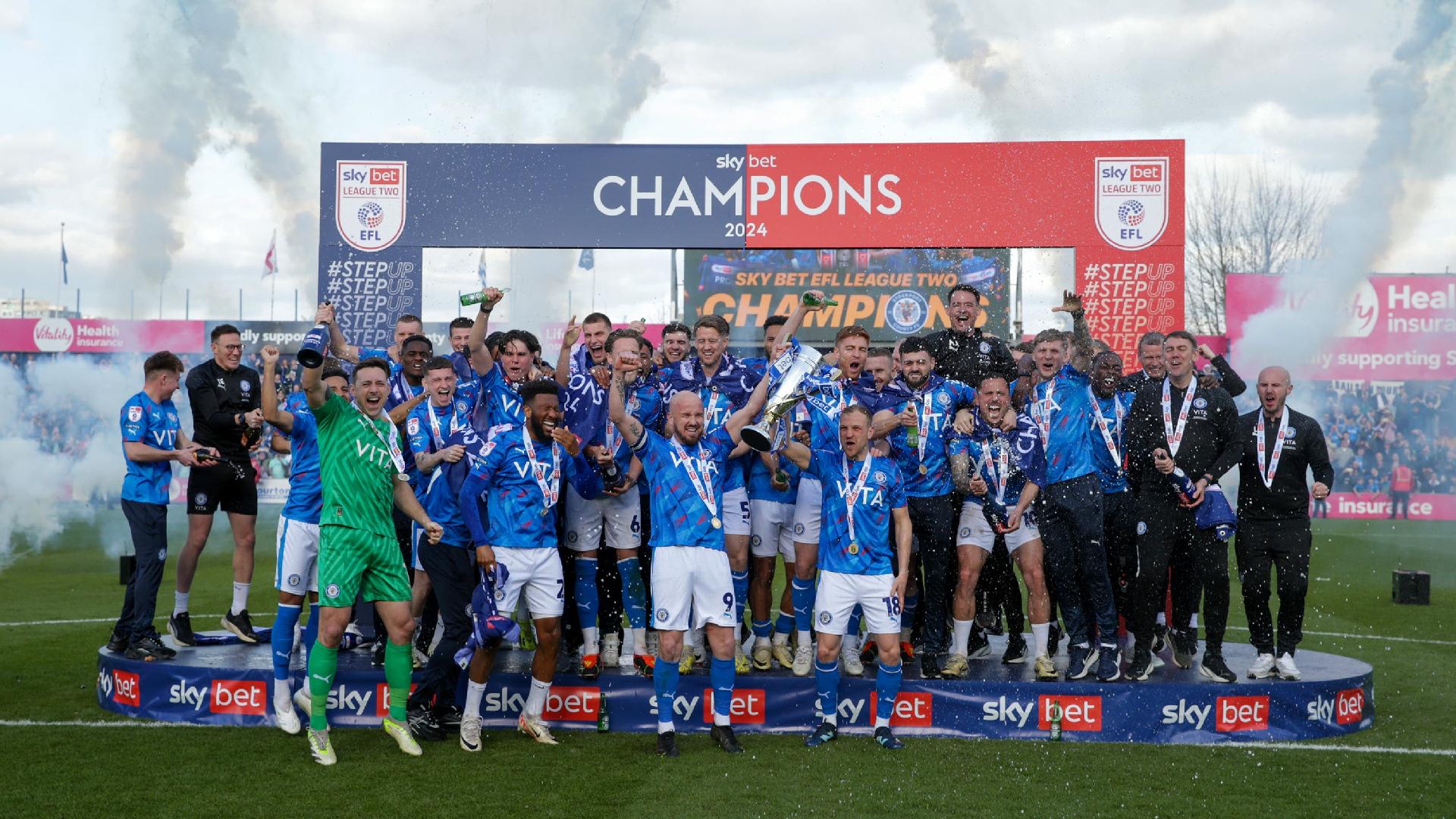 Dave Challinor cherishes ‘best feeling ever’ as Stockport celebrate title win