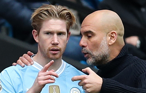 Pep guardiola et Kevin De Bruyne