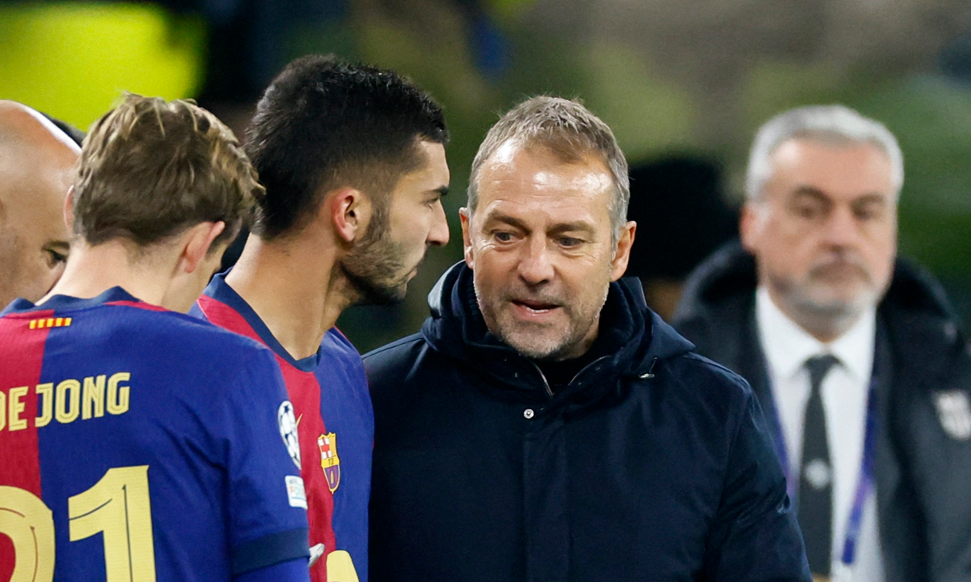 Hansi Flick avec Ferran Torres Dortmund