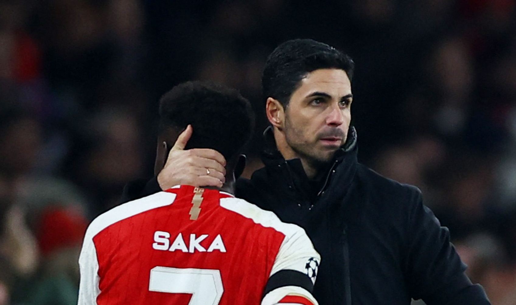 Mikel Arteta et Bukayo Saka